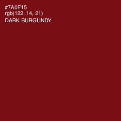 #7A0E15 - Dark Burgundy Color Image